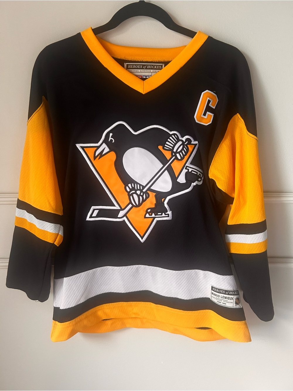 CCM Kids Hockey Jersey in Black, Yellow & White